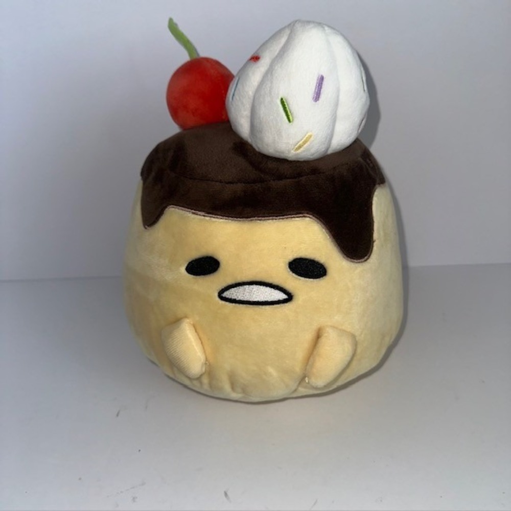 Sanrio Gudetama Flan Plush GUND The Lazy Egg Dessert Kawaii Stuffed Toy 6069647 - Picture 1 of 4